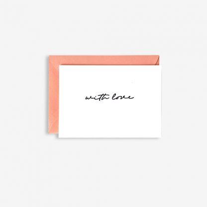 card with love with envelope