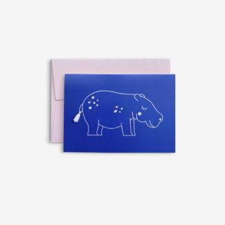 kinder Geburtstagskarte hippo Nilpferd